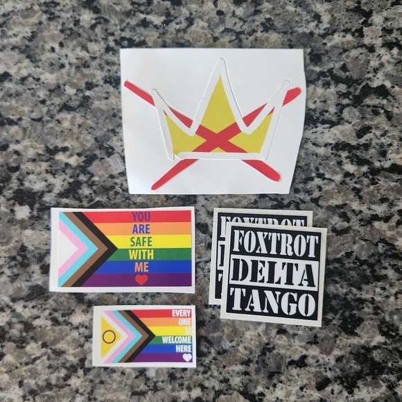 Five No Kings Stickers - Picture 1 of 1